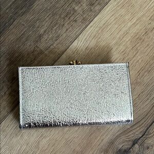 Baronet Silver Metallic Clutch 1960’s-1970’s NWOT